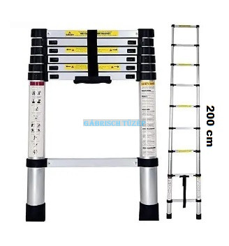 Teleszkópos, kitolható, alumínium létra, 200cm