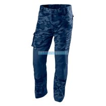   Férfi munkásnadrág, Camo Navy line NEO kék-terepmintás L